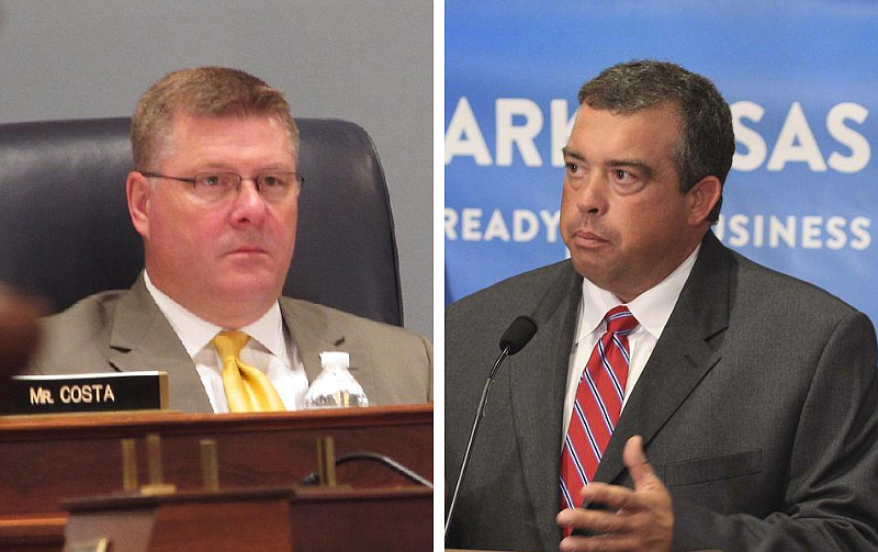 U.S. Rep. Rick Crawford (left) and Democratic Party of Arkansas Chairman Michael John Gray (right) are shown in these file photos.