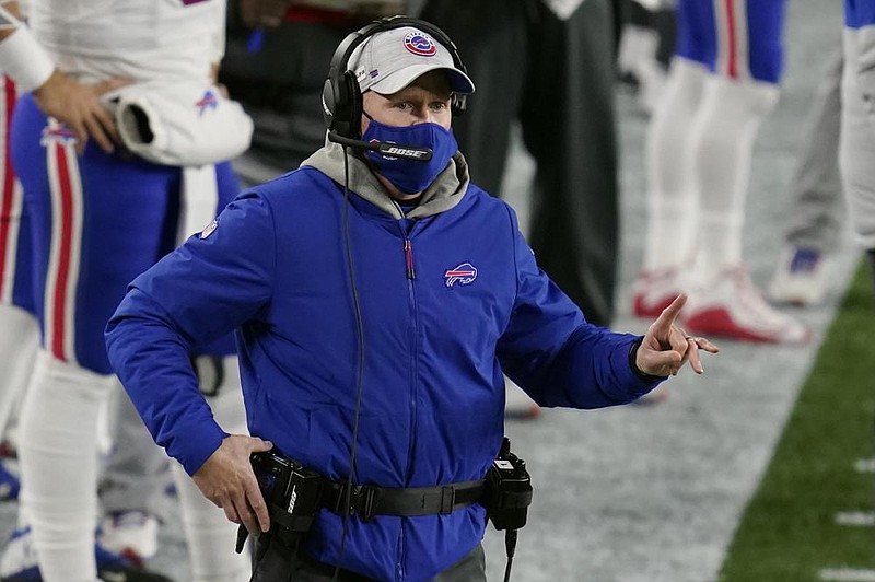 Buffalo Coach Sean McDermott had a vision in his first year of coaching the Bills in 2017 that he wanted to host an AFC playoff game. That vision will become a reality Saturday when the Bills host the Indianapolis Colts in the wild-card playoffs.
(AP/Charles Krupa)