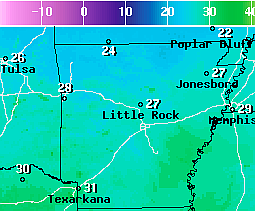 Temperatures are expected to be near freezing Monday morning. (National Weather Service)