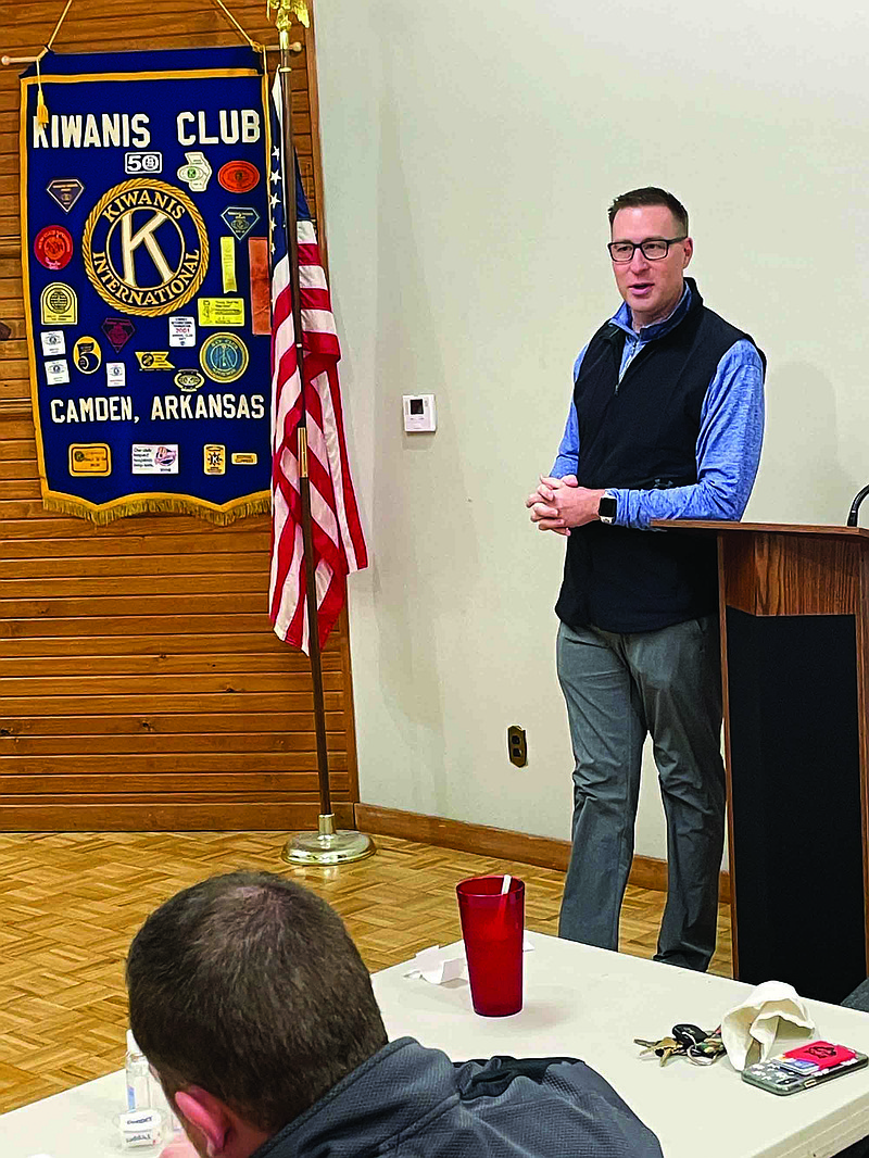 The Camden Kiwanis Club welcomed Eric Akin of the Fellowship of Christian Athletes and Danny Rivers to its meeting recently. The pair talked about the need to fill a position in the region and the importance and mission of the organization. story.lead_photo.caption
