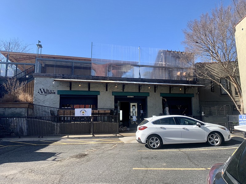 Wake & Bake at 339 N. West Ave., the location of the rooftop bar West End, in downtown Fayetteville. (Photo by Garrett Moore/NWA Democrat-Gazette)