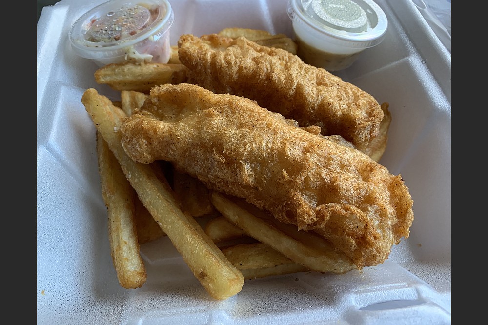 Oh my cod! Fish and chips is a must menu item for any pub, and we enjoyed ours from Cregeen’s Irish Pub in North Little Rock’s Argenta District. (Arkansas Democrat-Gazette/Eric E. Harrison)