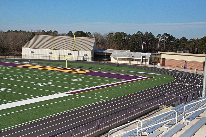 Mayflower High School recently upgraded its athletic facilities that include a new field house, a training room, coaches’ offices, a resurfaced track and the installation of synthetic turf on the football field. In 2019, the district extended its debt-service millage for another 13 years to fund the $6 million project.