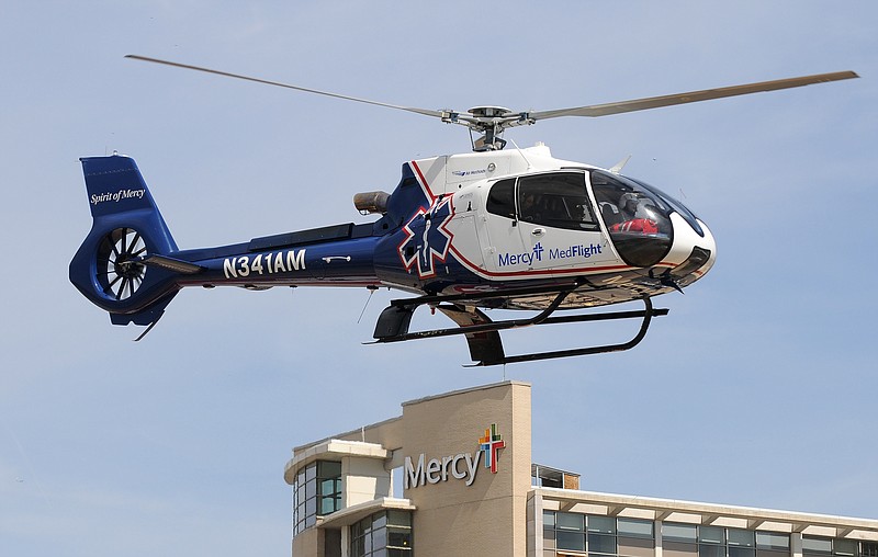 FILE -- The "Spirit of Mercy" takes off Friday, March 15, 2013, at Mercy Hospital in Rogers. (NWA MEDIA/SAMANTHA BAKER)