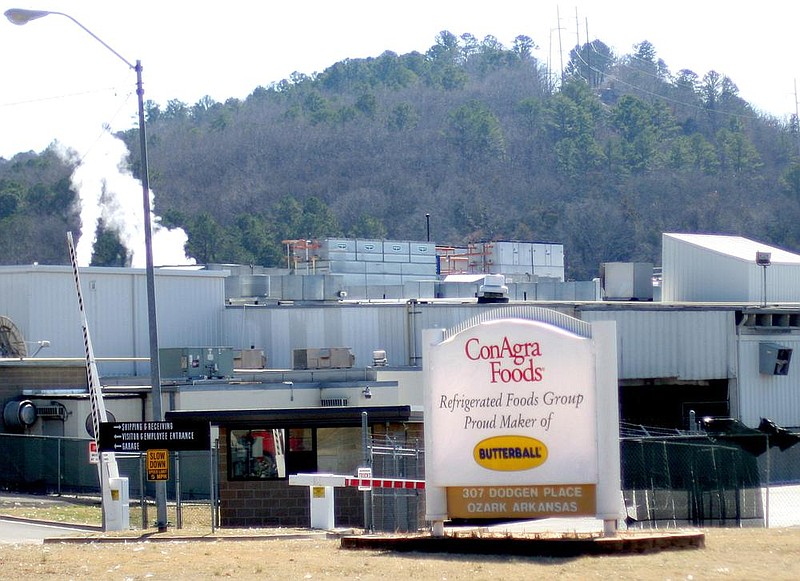 Butterball said Wednesday that it plans to spend $4.7 million on its facility in Ozark, seen in this file photo, and $4 million at its Huntsville location.
(Arkansas Democrat-Gazette)