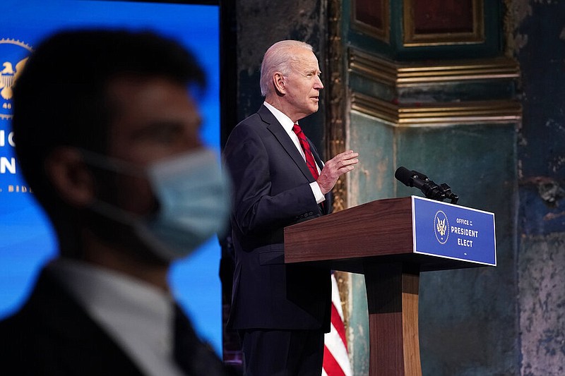 President-elect Joe Biden speaks during an event at The Queen theater in Wilmington, Del., on Friday, Jan. 15, 2021.