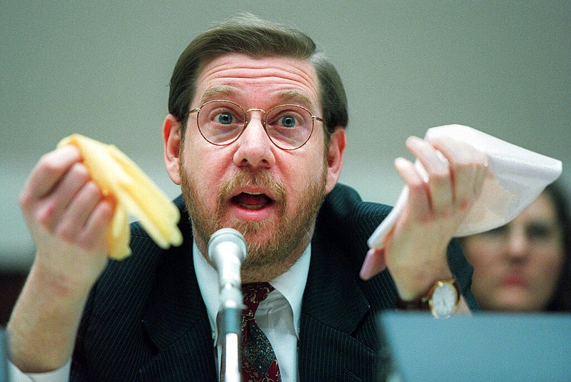 FILE - This Nov. 15, 1995 file photo shows then Food and Drug Administration (FDA) Administrator David Kessler testifying on Capitol Hill in Washington.