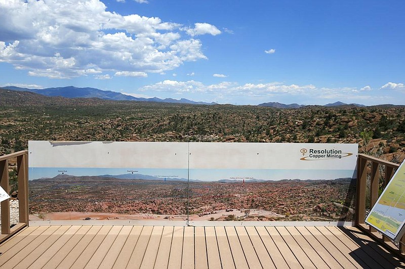 A section of the Resolution Copper Mining land-swap project in Superior, Ariz., is pictured in 2015.
(AP)