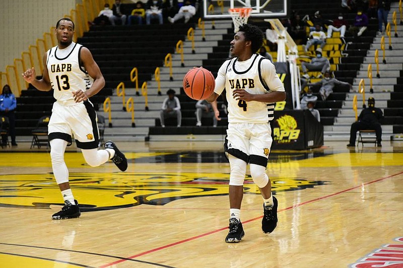 Robert Boyd (13) and Joshuwan Johnson (4) have helped the University of Arkansas at Pine Bluff start 2-0 in the Southwestern Athletic Conference.
(Pine Bluff Commercial/I.C. Murrell)