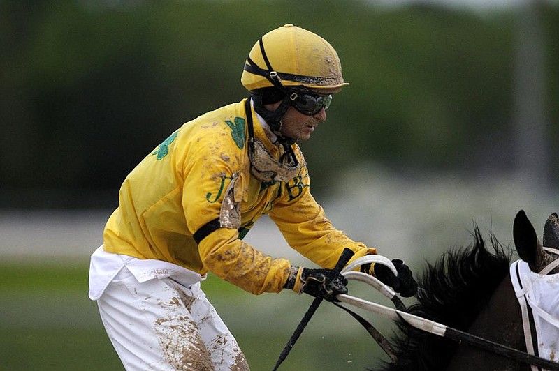 Jockey David Cohen has ridden three of Keepmeinmind’s four starts, including his second-place finish in his first career start at Churchill Downs on Sept. 2. “He always seemed like a horse that had a ton of talent,” Cohen said.
(Arkansas Democrat-Gazette/Thomas Metthe)