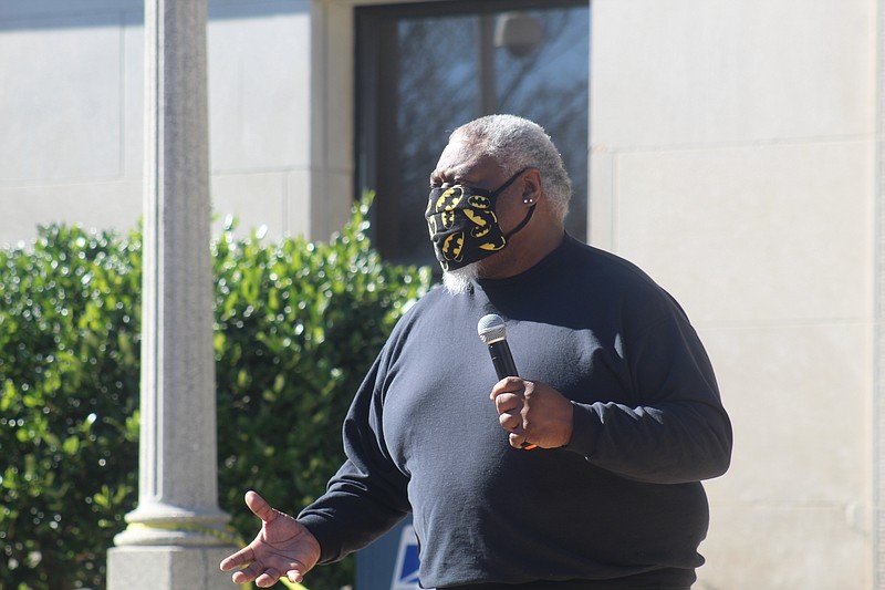 Speakers at the MLK Day program in El Dorado Monday included City Council member Willie McGhee. (Matt Hutcheson/News-Times)