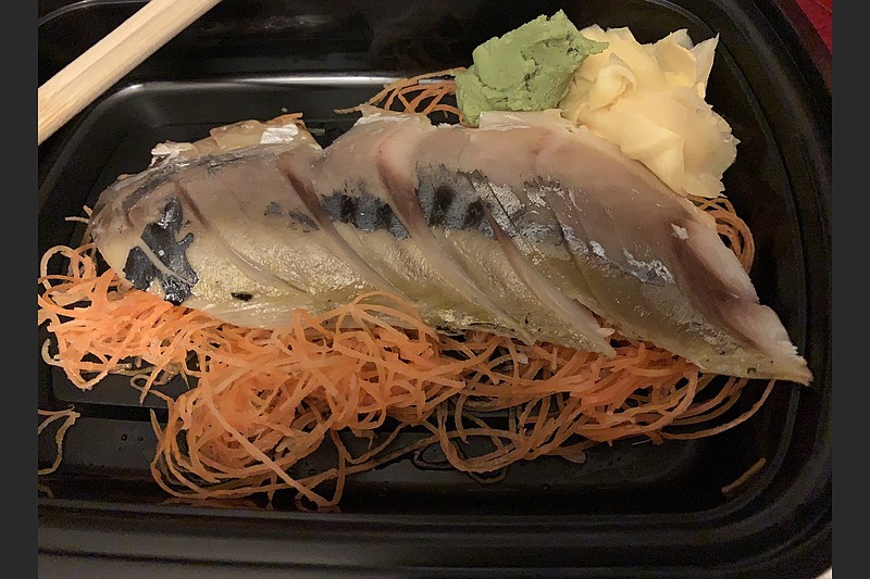 The mackerel sashimi was the highlight of our meal from Samurai Steakhouse & Sushi Bar in the Shackleford Crossing center on South Shackleford Road. (Arkansas Democrat-Gazette/Eric E. Harrison)