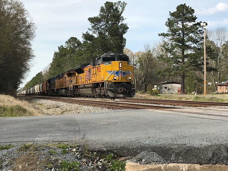 FILE - A Union Pacific train is shown in this March 28, 2019 file photo.