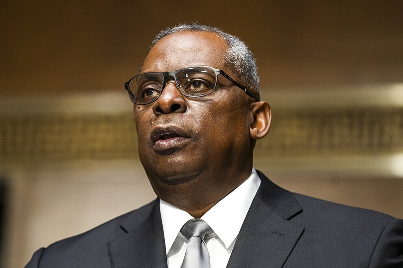 Secretary of Defense nominee Lloyd Austin, a recently retired Army general, speaks during his conformation hearing before the Senate Armed Services Committee on Capitol Hill, Tuesday, Jan. 19, 2021, in Washington.