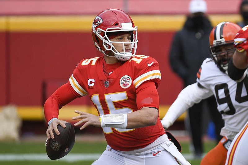 Kansas City quarterback Patrick Mahomes cleared the NFL’s concussion protocol Friday and will play for the Chiefs against the Buffalo Bills in the AFC Championship Game on Sunday.
(AP/Reed Hoffman)