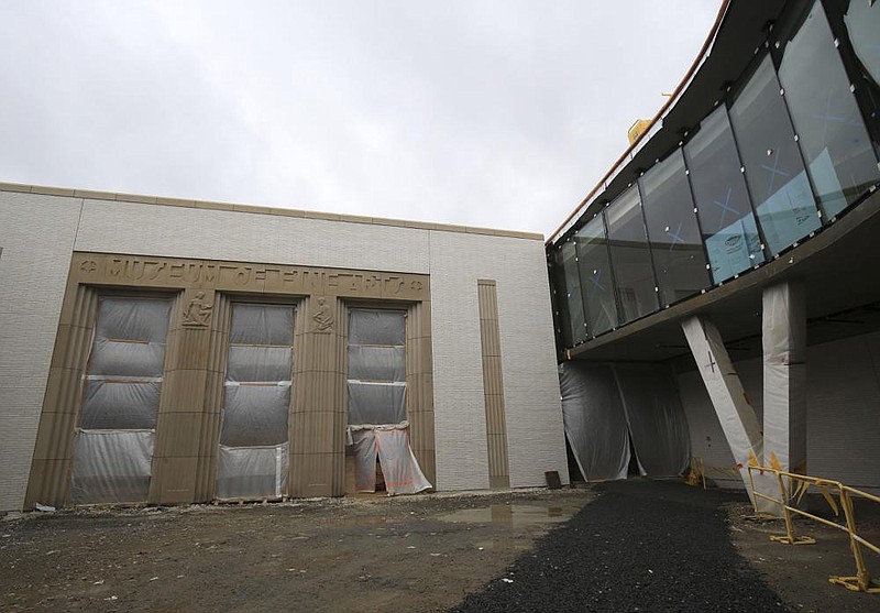 FILE — The original facade, shown Monday Jan. 25, 2021 in Little Rock, will be part of the north entrance at the new Arkansas Museum of Fine Arts. (Democrat-Gazette file photo/Staton Breidenthal)