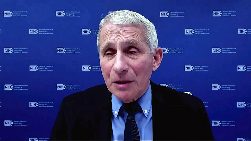In this image from video, Dr. Anthony Fauci, director of the National Institute of Allergy and Infectious Diseases and chief medical adviser to the president, speaks during a White House briefing on the Biden administration’s response to the COVID-19 pandemic Wednesday, Jan. 27, 2021, in Washington. (White House via AP)