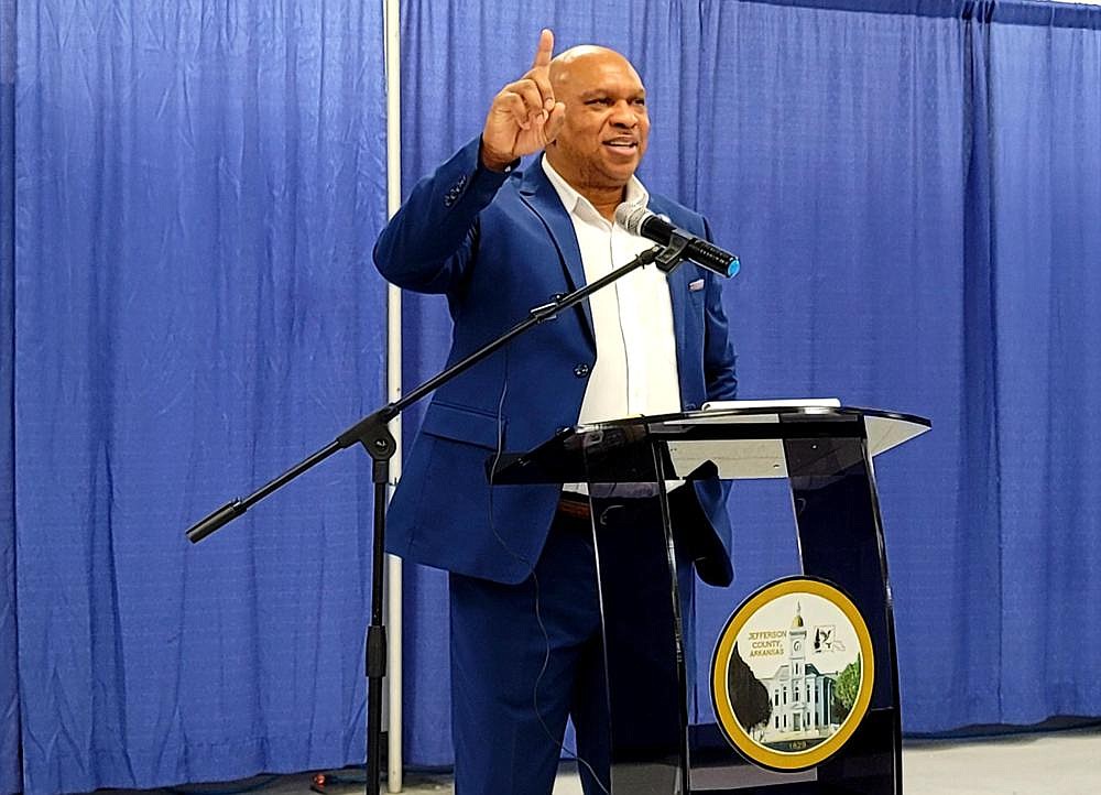 County Judge Gerald Robinson said during his State of the County address that his goal is to be "one Jefferson County.”
(Pine Bluff Commercial/Eplunus Colvin)