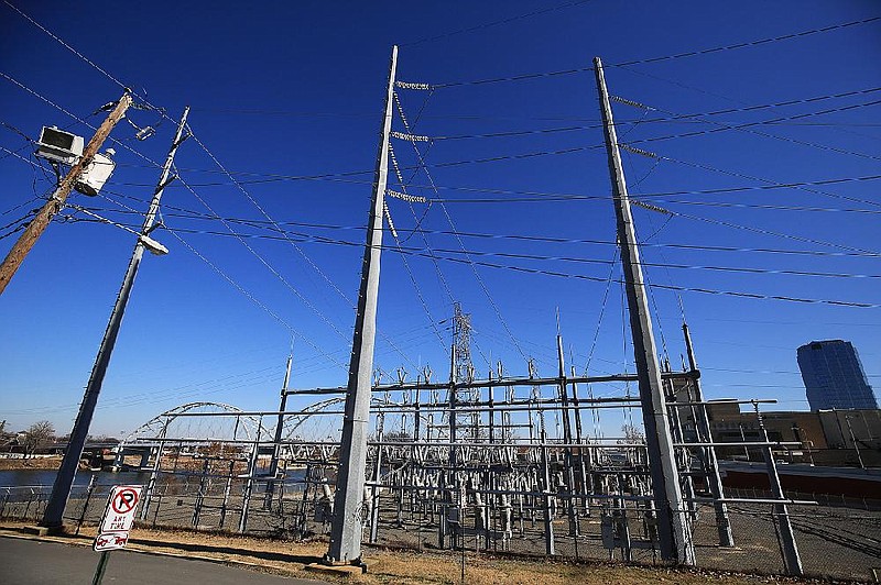 Entergy Arkansas’ Garland substation in Little Rock is shown in this undated file photo.