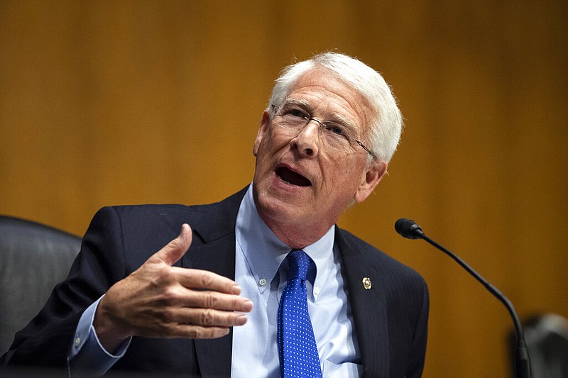 U.S. Sen. Roger Wicker, R-Miss., speaks during a meeting of the Senate Environment and Public Works committee on Capitol Hill in Washington on Wednesday, Feb. 3, 2021. Michael Regan, the nominee to serve as administrator of the Environmental Protection Agency, was testifying during his confirmation hearing.