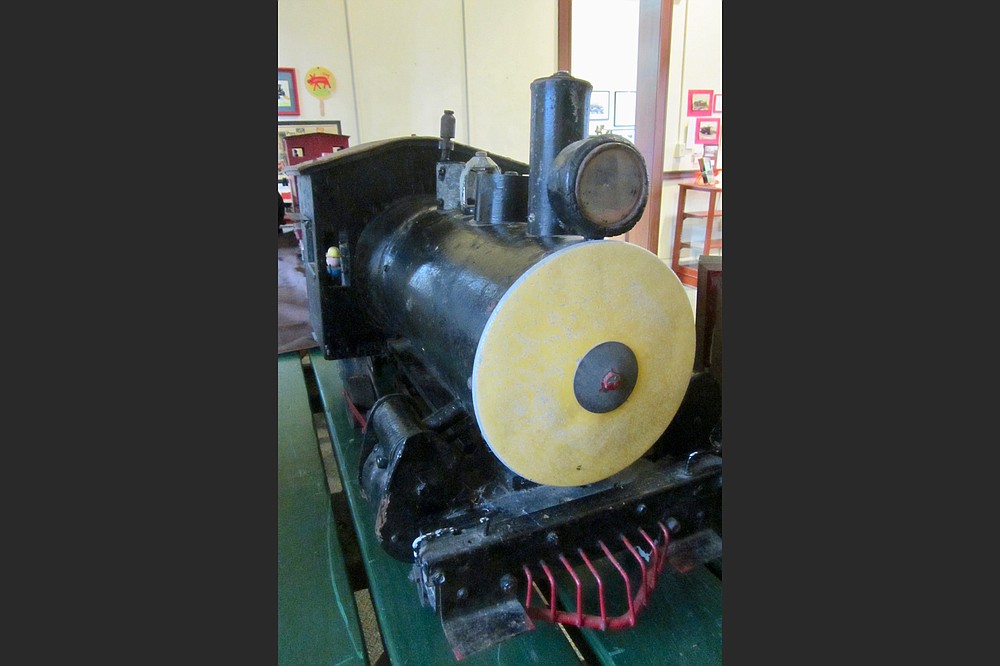Nevada County Depot and Museum in Prescott displays a scaled-down locomotive and tender built by a local man. (Special to the Democrat-Gazette/Marcia Schnedler)