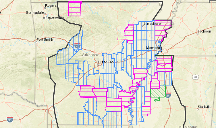 A map on Entergy's website shows power outages experienced throughout the state.