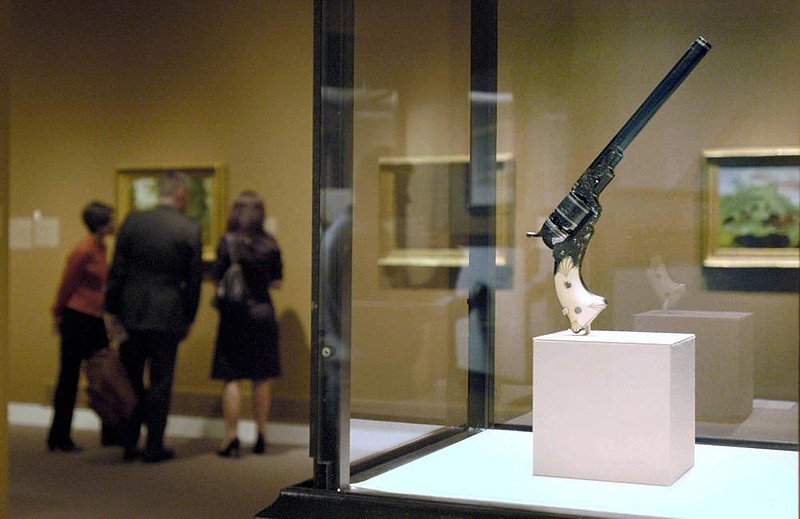 Samuel Colt’s No. 5 holster pistol is displayed in 2006 at the Wadsworth Atheneum in Hartford, Conn. Czech firearms company Ceska Zbrojovka plans to acquire American gun-maker Colt in a deal worth $220 million.
(AP)