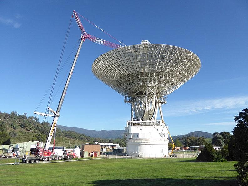 Work on repairing and upgrading the Deep Space Station 43 in Canberra, Australia, required three small teams working in different shifts because of covid-19 restrictions. The antenna was shut down in March and is just now getting back on line.
(The New York Times/NASA)