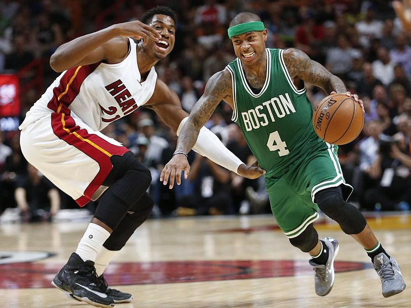 Two-time All-Star Isaiah Thomas, shown playing for the Boston Celtics in 2016, is suiting up this weekend with USA Basketball for a pair of FIBA AmeriCup qualifying games, with the ultimate goal of returning to the NBA.
(AP file photo)