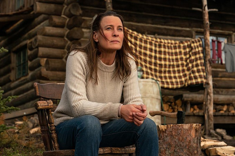 Edee (Robin Wright) is a woman who strikes out for an off-the-grid cabin in Wyoming in “Land,” which she also directed.