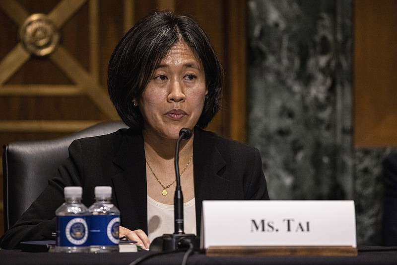 Many Americans “for a very long time felt disconnected from our trade policies,” Katherine Tai, nominee for U.S. trade representative, said Thursday in testimony before the Senate Finance Committee on Capitol Hill.
(AP/Tasos Katopodis)