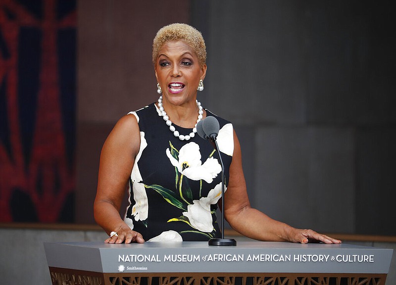 Linda Johnson Rice, chairman of Johnson Publishing Company Inc., speaks at the dedication ceremony for the Smithsonian Museum of African American History and Culture on the National Mall in Washington in this Sept. 24, 2016, file photo. (AP/Pablo Martinez Monsivais)