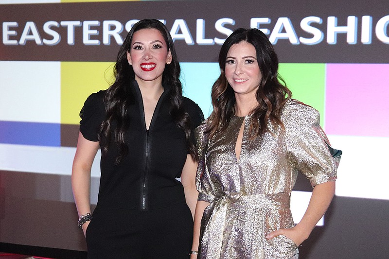 Event chairwoman Ashley Merriman and co-chairwoman Jessica Schueck at the taping for Easterseals Arkansas' virtual 2021 Fashion Event, held Feb. 28 at the agency's west Little Rock facility and streamed March 18..(Arkansas Democrat-Gazette -- Helaine R. Williams)