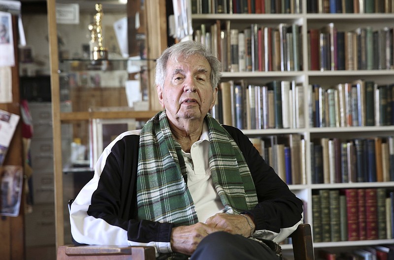 Pulitzer Prize-winning author Larry McMurtry is shown at his Archer City, Texas, bookstore in 2014. Several of McMurtry’s books became feature films, including Oscar winners “The Last Picture Show” and “Terms of Endearment.”
(AP/LM Otero)