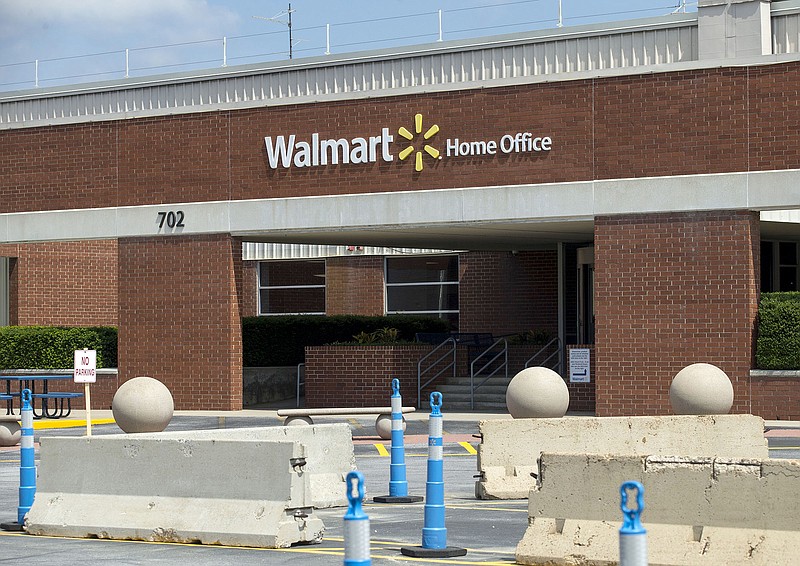 A view Wednesday, June 3, 2020, of the Walmart Home Office in Bentonville. The retailer began it's annual shareholder's meeting Wednesday in a virtual format. Go to nwaonline.com/200604Daily/ to see more photos..(NWA Democrat-Gazette/Ben Goff)