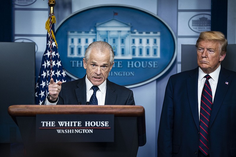 Former White House trade adviser Peter Navarro called for “swift action” on acquiring critical supplies on March 1, 2020.
(The Washington Post/Jabin Botsford)
