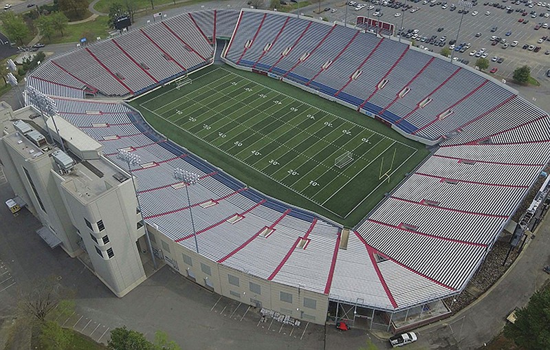 War Memorial Stadium in Little Rock is shown in this undated file photo. (Arkansas Democrat-Gazette/Staton Breidenthal