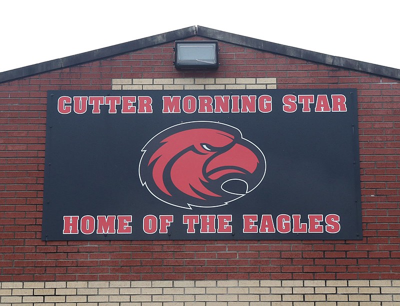 The Cutter Morning Star School District sign. - File photo by The Sentinel-Record