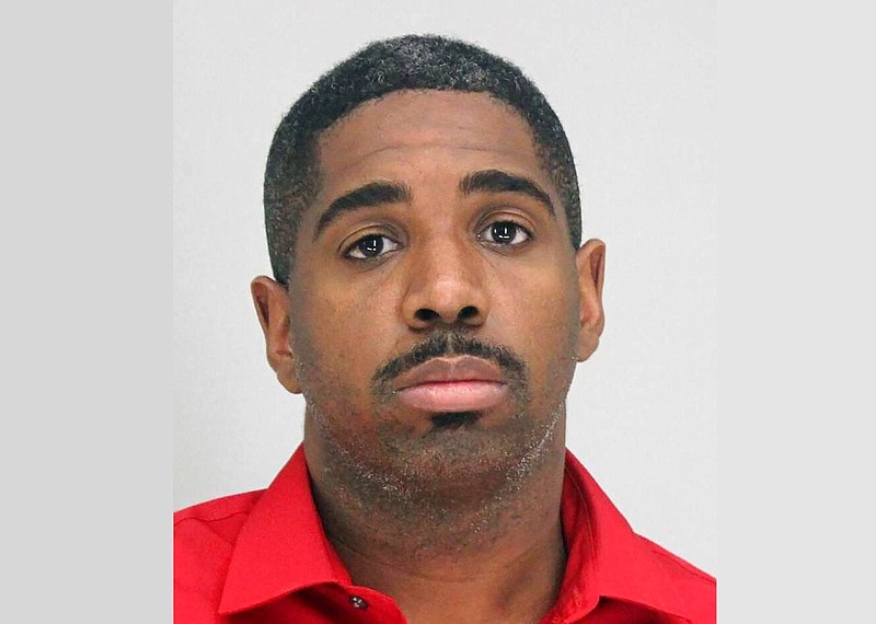 Bryan Riser is shown in this undated photo. Riser, a Dallas police officer, was arrested on two counts of capital murder, more than a year and a half after a man told investigators that he kidnapped and killed two people at the officer’s instruction in 2017. A judge on Wednesday, April 7, 2021, ordered Riser's release after prosecutors agreed that they don’t have enough evidence to move forward with the case. (Dallas County sheriff's office via AP)