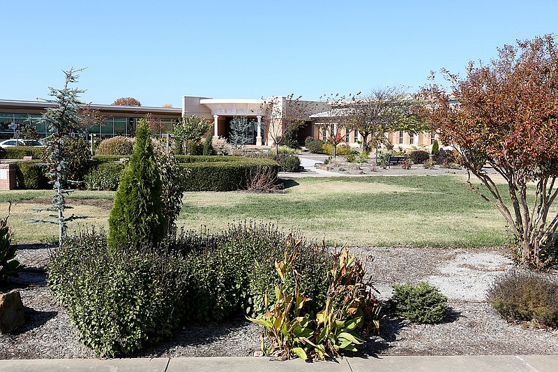 Part of the outside spaces at the Jones Center are visible Thursday, November 5, 2020, in Springdale. (NWA Democrat-Gazette/David Gottschalk)