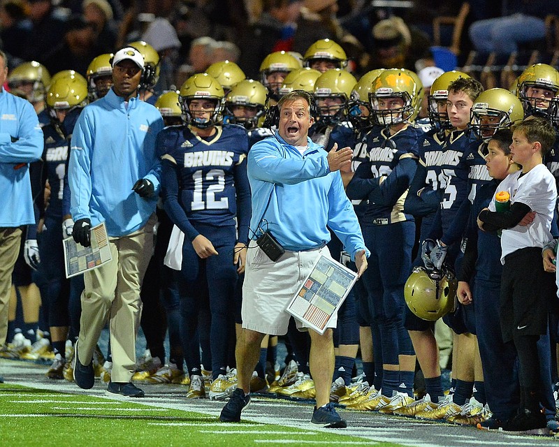 Kevin Kelley has led Pulaski Academy to nine football state championships since becoming the Bruins’ head coach in 2003.
(Special to the Democrat-Gazette/Jimmy Jones)