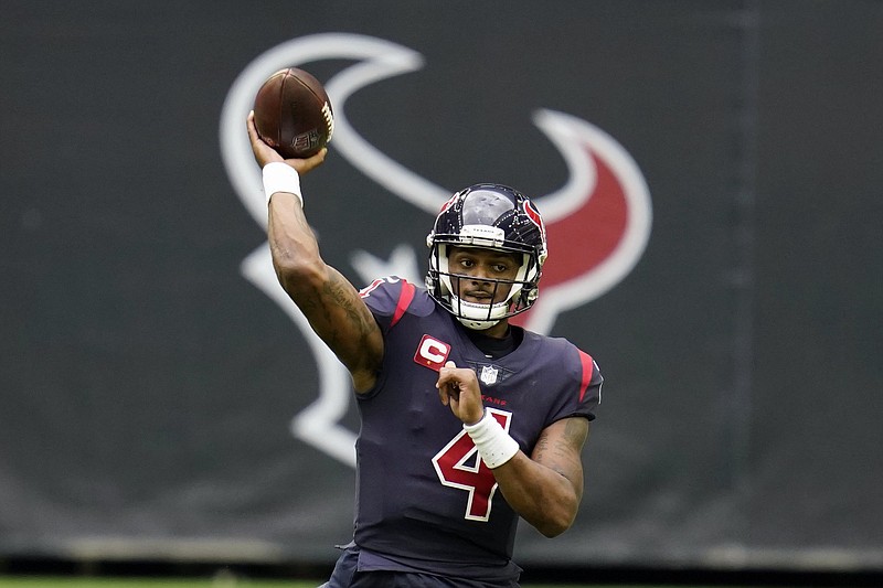 Two Texas district judges ordered Friday that the names of 13 of the 22 women who have filed lawsuits accusing Houston Texans quarterback Deshaun Watson (above) of sexual assault and harassment must be made public.
(AP/Matt Patterson)