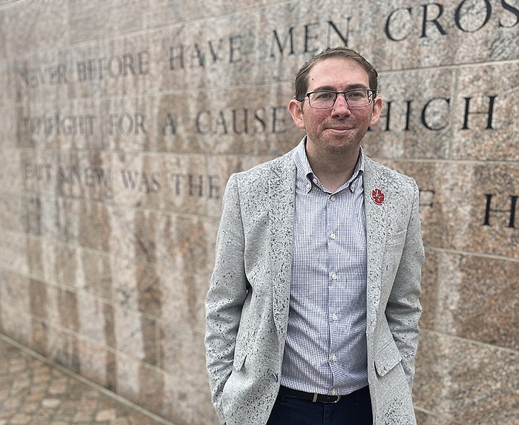 Six years after he entered a competition to design a national World War I memorial, Arkansas native Joseph Weishaar is nearing the finish line. The memorial opens to the public Friday.
(Arkansas Democrat-Gazette/Frank Lockwood)