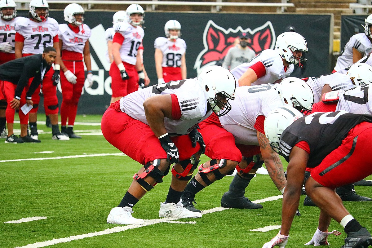 ASU offensive line building foundation | Northwest Arkansas Democrat ...
