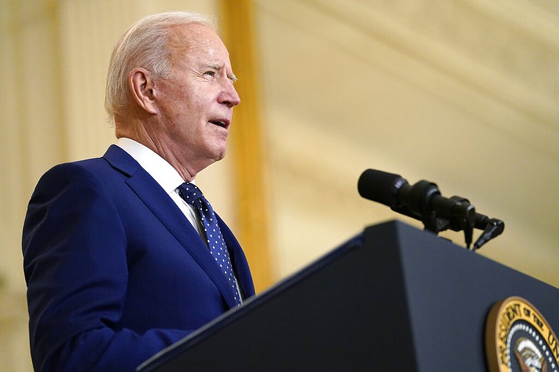 President Joe Biden speaks about Russia in the East Room of the White House, Thursday, April 15, 2021, in Washington. (AP/Andrew Harnik)