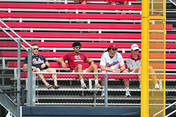 South Carolina fans are shown during a game against Missouri in April 2021. (Photo via SEC pool) South Carolina fans are shown during a game against Missouri in April 2021. (Photo via SEC pool)