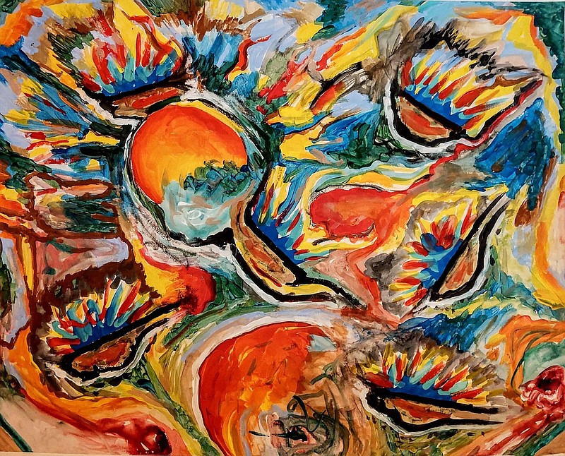 ‘Flaming Orange Delight’ by Jerry Colburn is one of the works in “1995-2021: A Retrospective of Jerry Colburn,” which opens May 20 at the Arts & Science Center for Southeast Arkansas. 
(Special to The Commercial/Arts & Science Center for Southeast Arkansas)