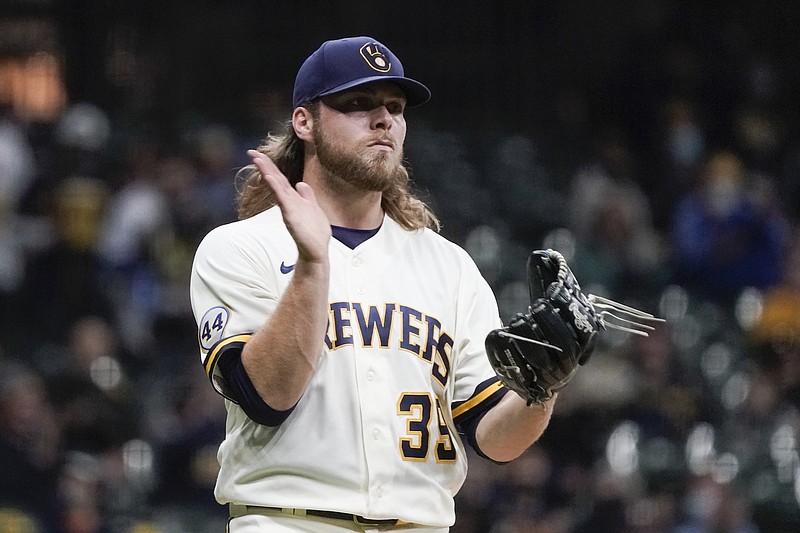 The Milwaukee Brewers placed pitcher Corbin Burnes on the injured list without specifying the reason. This season, Burnes is 2-2 with a 1.53 ERA, 49 strikeouts and no walks through 291/3 innings.
(AP/Morry Gash)
