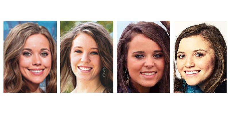From left, Jessa Seewald, Jill Dillard, Jinger Vuolo and Joy Duggar are shown in this undated combination photo.