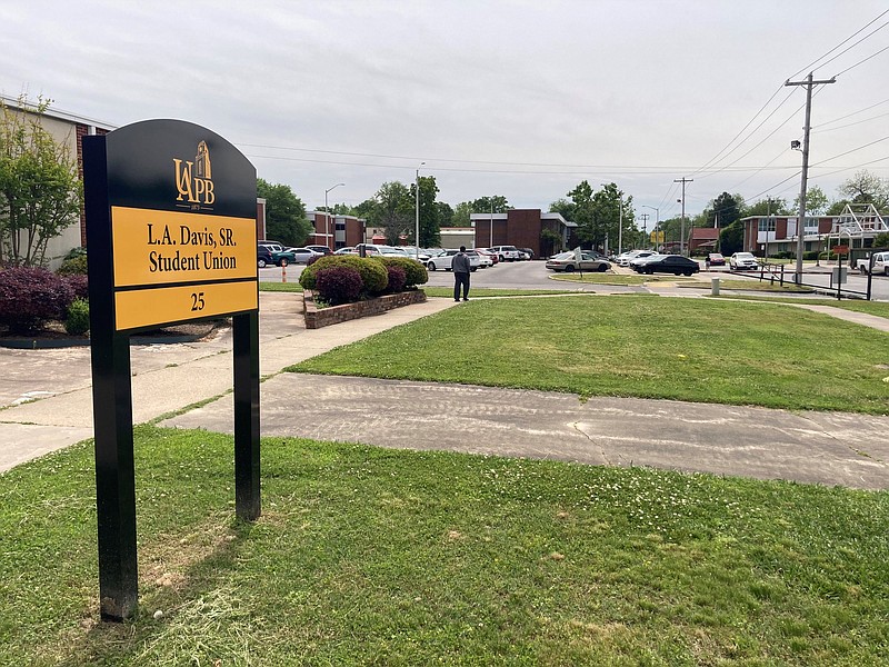 The University of Arkansas at Pine Bluff was the scene of an incident Thursday that left a young woman stabbed and a young man shot. 
(Pine Bluff Commercial/Byron Tate)